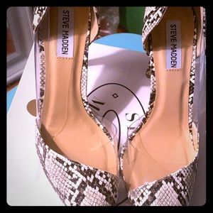 Steve Madden Snake Print Shira Pumps 4.5" Heels 9M
